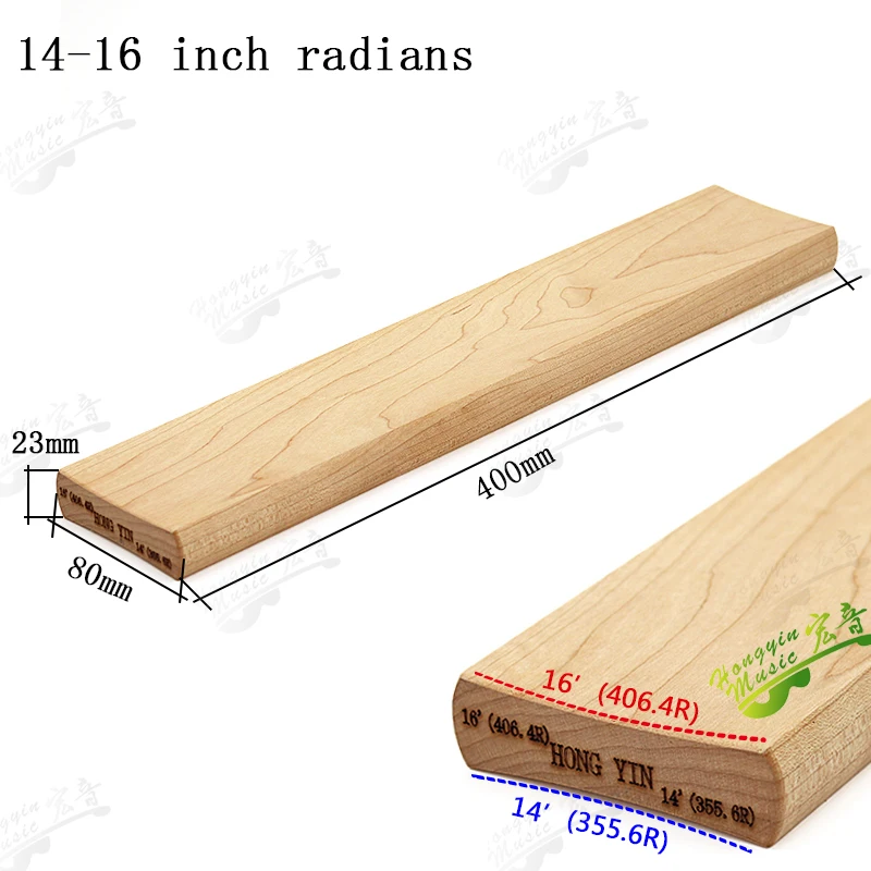HUATOOL Radius Schleifblöcke 7,25 & 9,5, 10 & 12, 14 & 16 für Gitarre Bass Bund Nivellierung Griffbrett Gitarrenbauer Werkzeug verlängern 40 cm – Detail 7