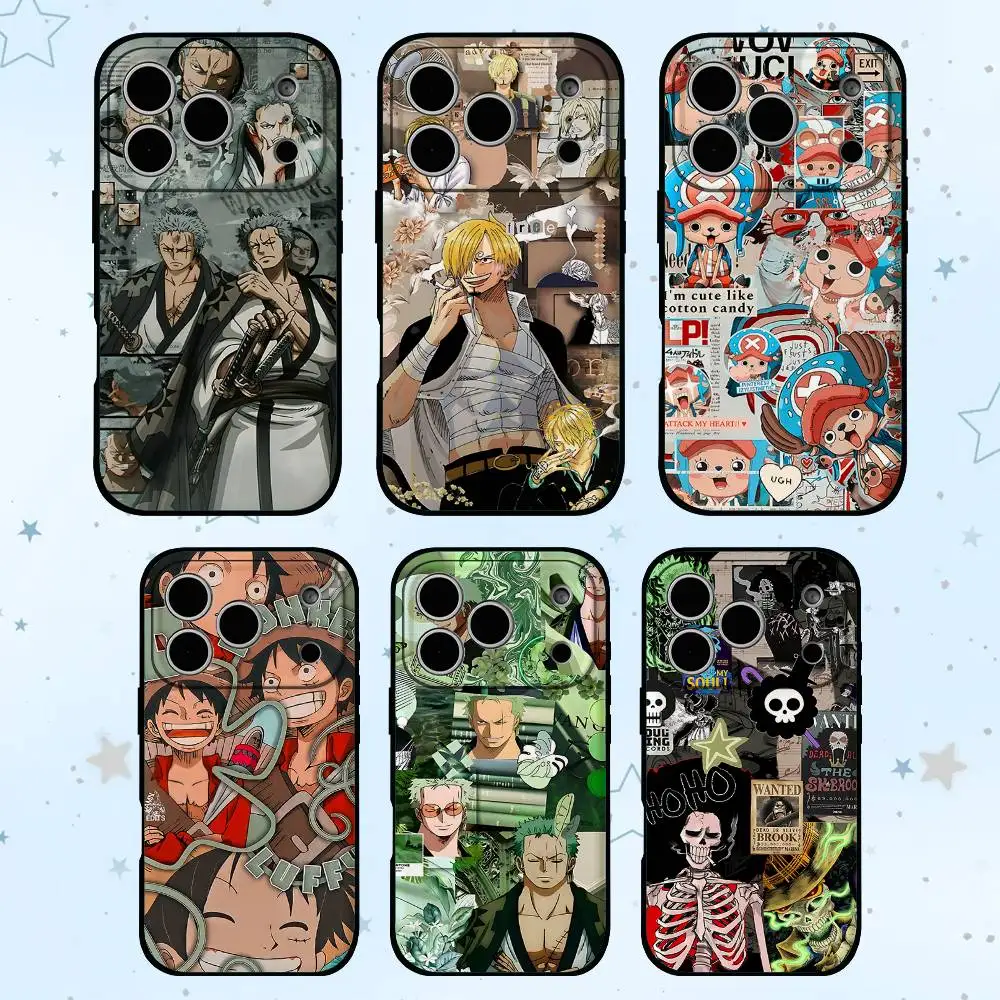 O-One Pieces Black Phone Case That Fits For IPhone 17,16,15,11,13,14 Pro Max,Plus,X,Xr,Xs Max,13Mini