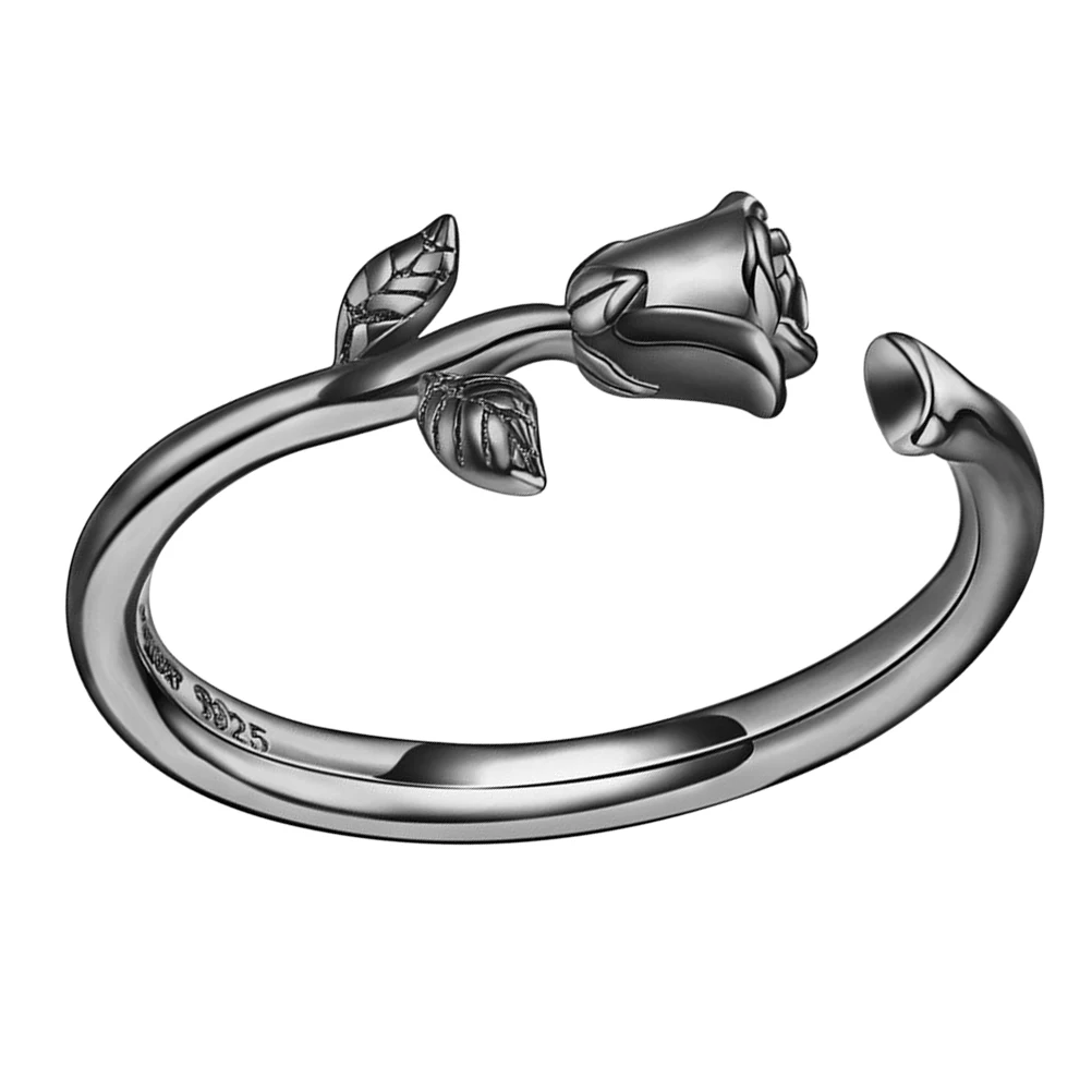 

Sterling Open Finger Personality Retro Knuckle Black Women Miss