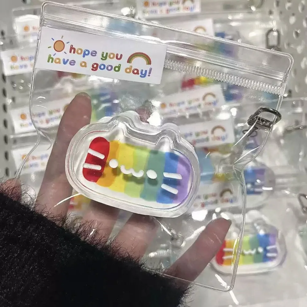 Miękka Tęczowa Zabawka Antystresowa w Kształcie Kota, Mochi Fidget Toy, Powolny Powrót, PU Squishy, Zabawka dla Dzieci