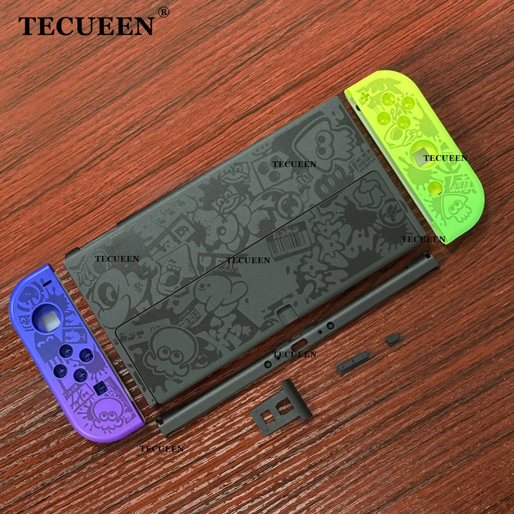 

DIY Replacement Shell for Nintendo Switch OLED Version Housing Case Back Cover Metal Kickstand Repair Parts Accessories