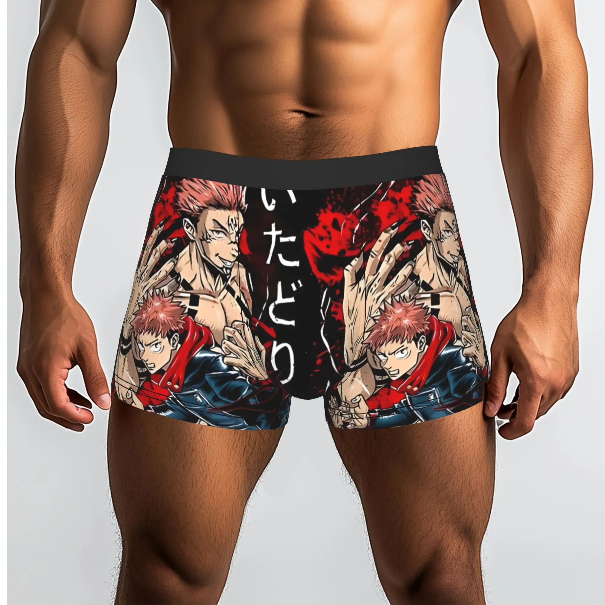Ready To Fight Bandai Jujutsu Kaisen Underpants Homme Panties Male Underwear Comfortable Shorts Boxer Briefs