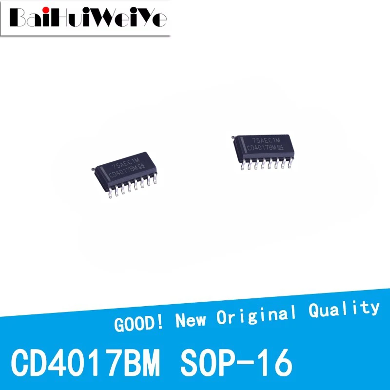 10PCS/LOE CD4017BM96 CD4017BM CD4017 HCF4017 Operational SMD SOP-16 New IC Amplifier Chipset Good Quality