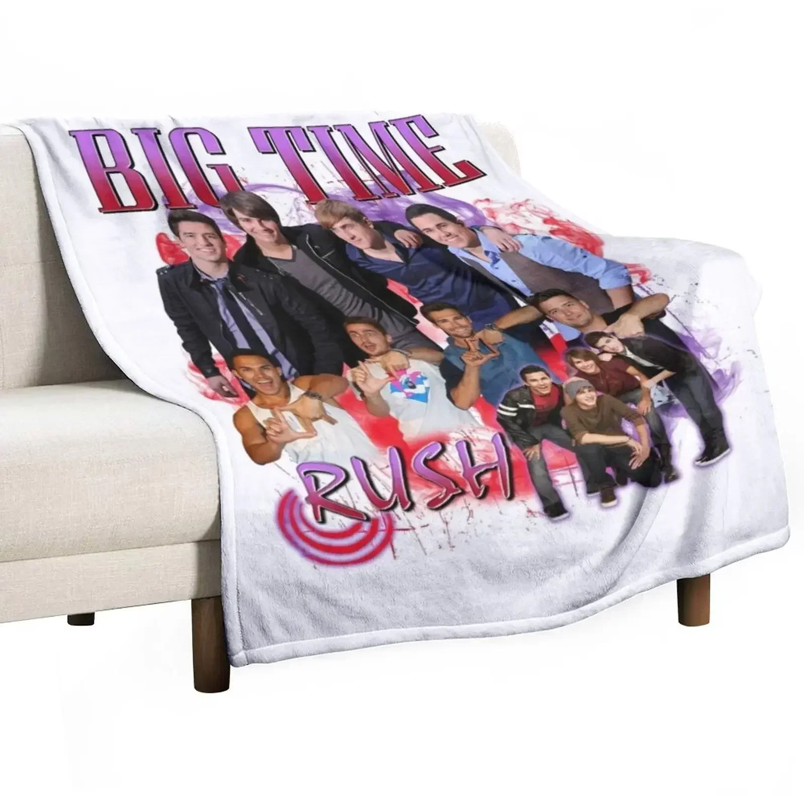 

Big Time Rush Forever Tour 2022 Big Time Rush Fans Throw Blanket Multi Purpose Soft Warm Blanket for Home Travel
