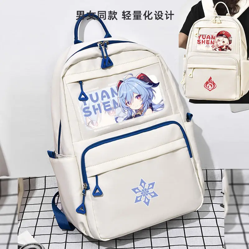 

Genshin Impact Ganyu Klee Yae Miko Boys Girls Middle Elementary School Students Large Capacity Lightweight Backpack Anime
