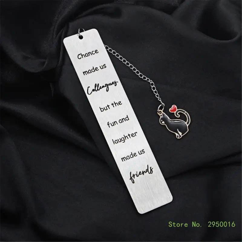 علامة مرجعية على شكل قطة من الفولاذ المقاوم للصدأ ، علامة كتاب ، مقسم صفحات ، هدية تقديرية للمعلم والقارئ والصديق #6