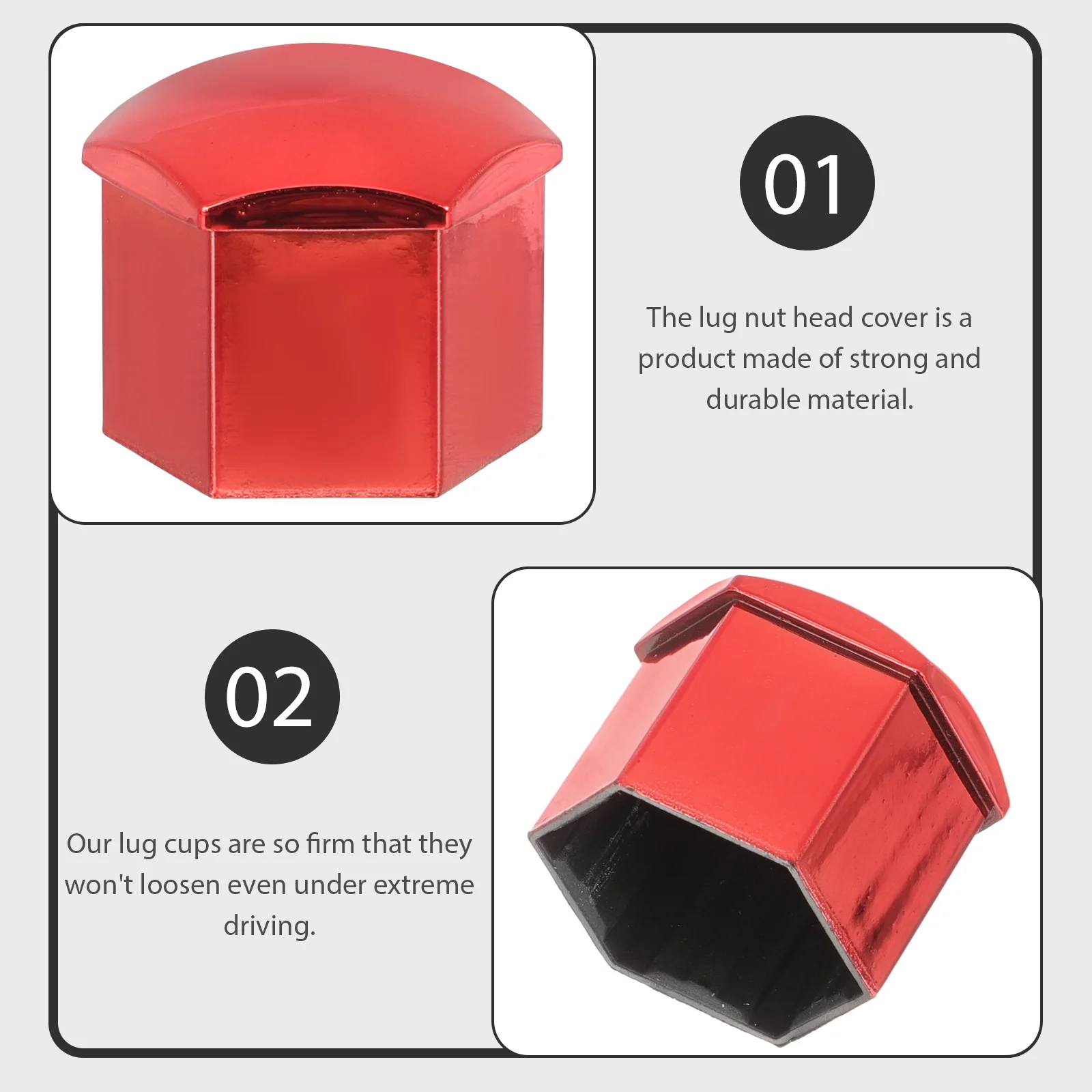 

20pcs Lug Nut Covers Wheel Decorative Shell Truck Accessories Hub Nut Protective Dust Covers Car Exterior Firm Driving