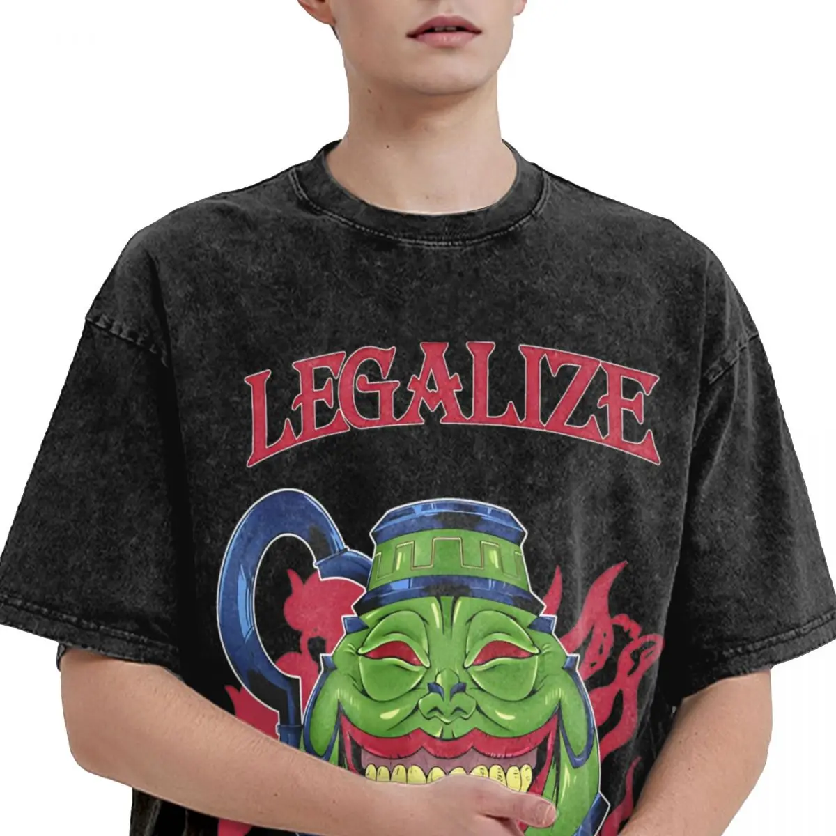 Legalize Pot Of cupiy magliette lavate Streetwear novità T-shirt Yu-Gi-Oh! Maglietta per uomo donna manica corta Harajuku estate