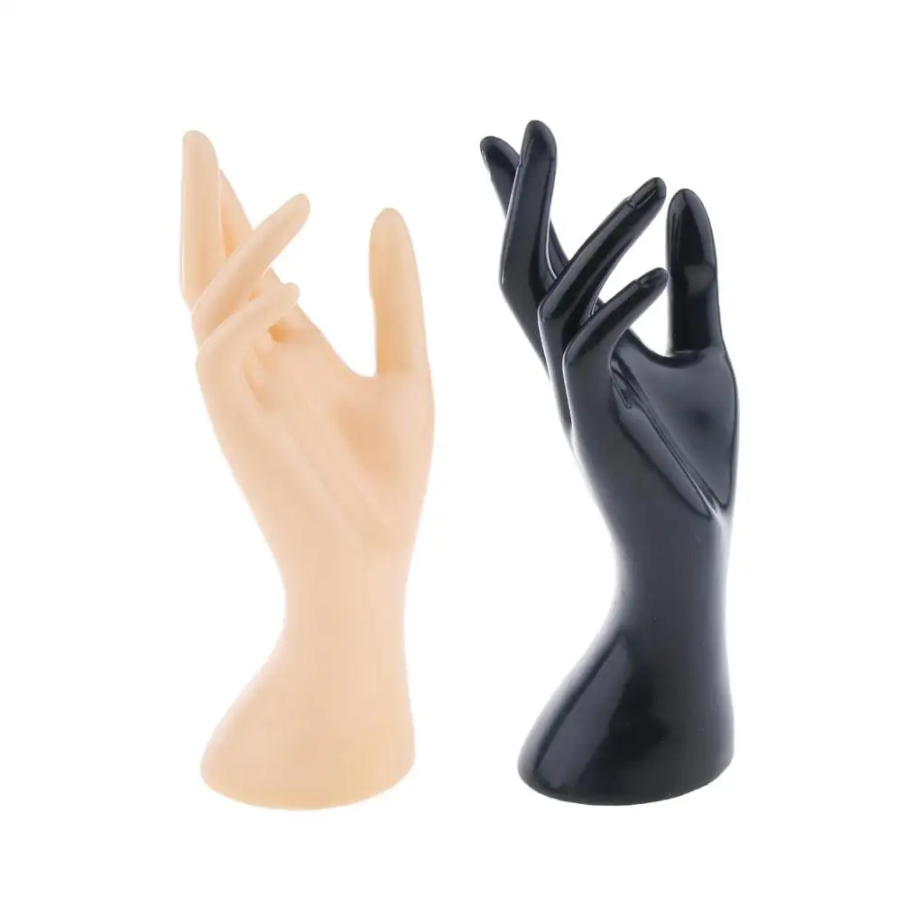 Hand Finger Jewelry Display Stand Holder Hanger for Chain Bracelet Bangle Ring Watch Gloves, 2pcs, Skin Color