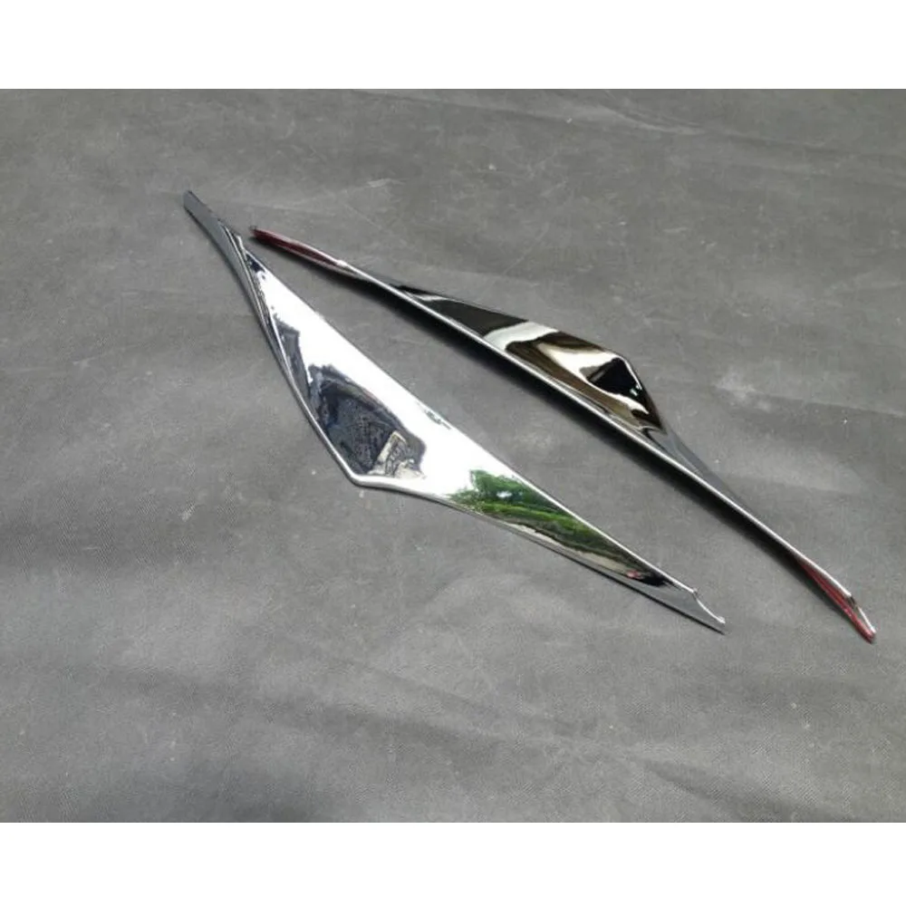 Car Body Head Front Eyebrow/Trim Light Lamp Frame Stick ABS Chrome Cover 2pcs For Mazda 3 Axela M3 2014 2015 2016