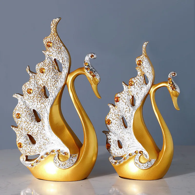 

Nordic Creative and Environmentally Friendly Resin Swan Home Living Room Office Decoration Small Ornaments Room Decorations