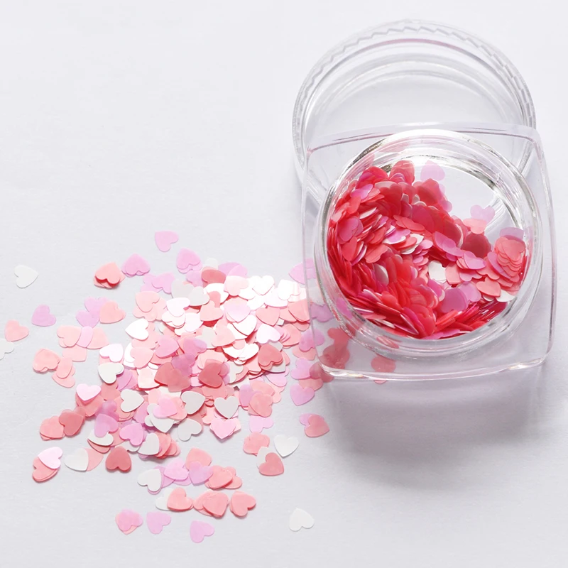 Festive Manicure Gel Polish Sparkling Nails Manicure Accessories Valentine's Theme Long-lasting Shine Sequins Nail Glitter