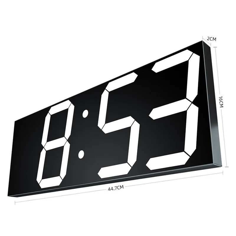 2026 Wall-mounted Grand Digital LED Clock for Living Room Sophisticated and Minimalist Decor Electronic Wall Clock