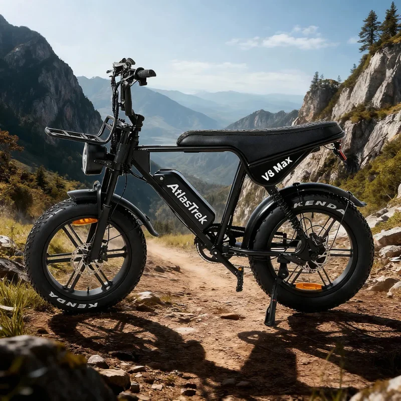 

V8 Max 750W 48V Brushless Rear Hub Motor 7-Speed Full Suspension Sport City Bike Urban Riding Hydraulic Brakes Lithium Battery