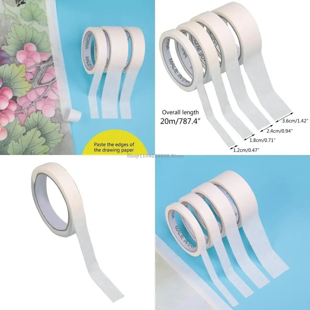 

Painters Tape Painting Tape White Masking Tape Total Length 20 Meters for Ideal for Car Painting Plating Package Sealing