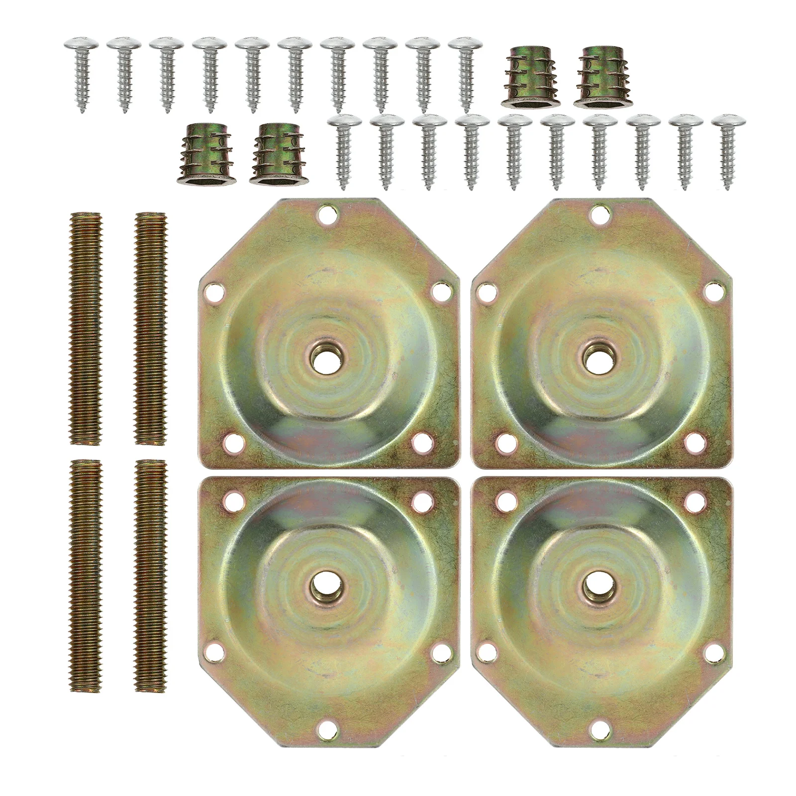 

4Pcs Angled Mounting Plates Furniture Leg Connector Solid Iron 12 Degree Fixator for Chair Table Sofa Repair Kit