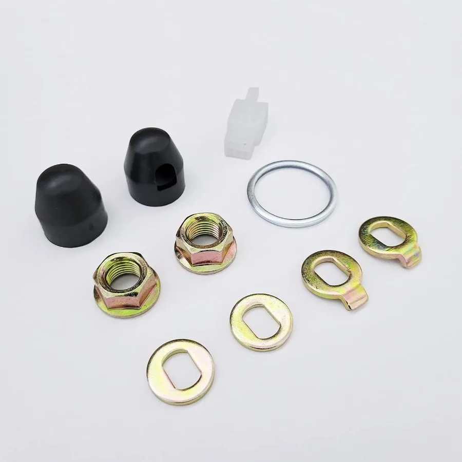 

EBike Hub Motor Nuts Bike Safety Washers Electric ycle Wheel Lock Nuts Motor Axle Bolt Screw Full Set