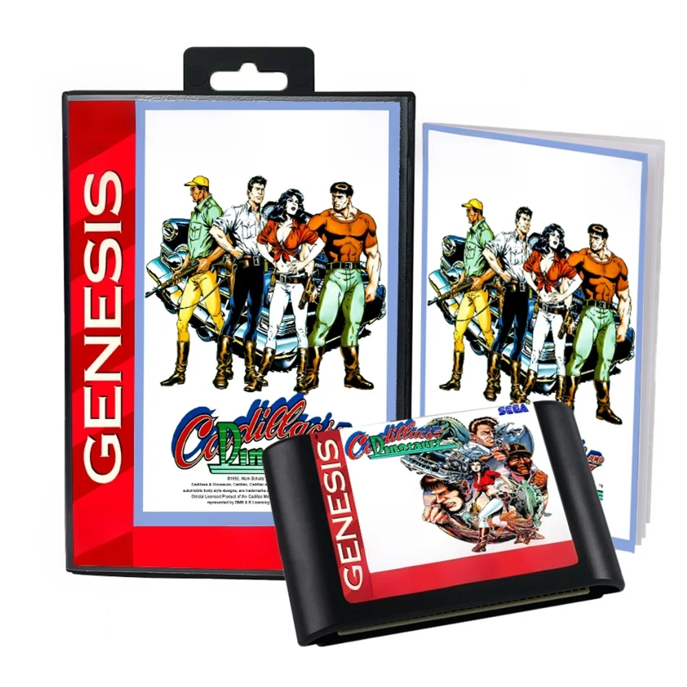 Link 07 Cadillacs and Dinosaurs For USA Version Game Cartridge For SEGA 16bit Mega Drive Genesis Game Consoles Support Custom