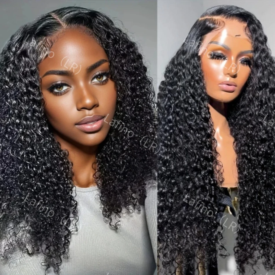 Perruque Brésilienne Naturelle Bouclée Noire, Cheveux Humains, Deep Wave, Transparente, 13x6, 100% de Densité, Bon Marché, en Vente au Choix, pour Femme