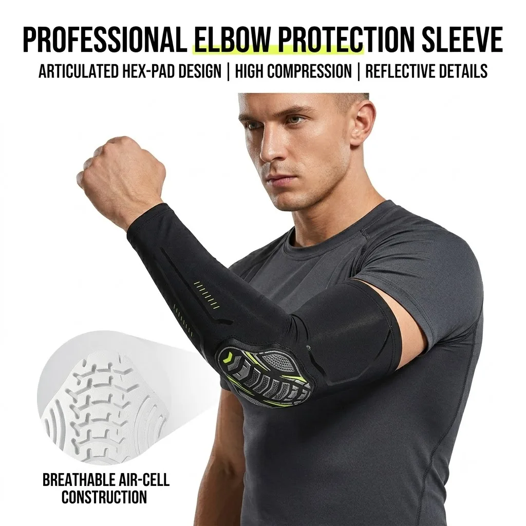 VILICO 1 Sports Elbow Sleeve Elastic Support Guard Fitness Protection for Basketball, Volleyball, and Running