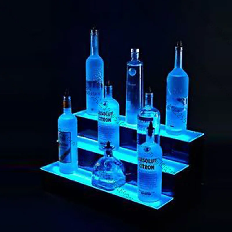Suitable for Lengthened RedWine Display Rack, Plexiglass Black Foreign WineStep DisplayRack, LED Bar Luminous Display Rack