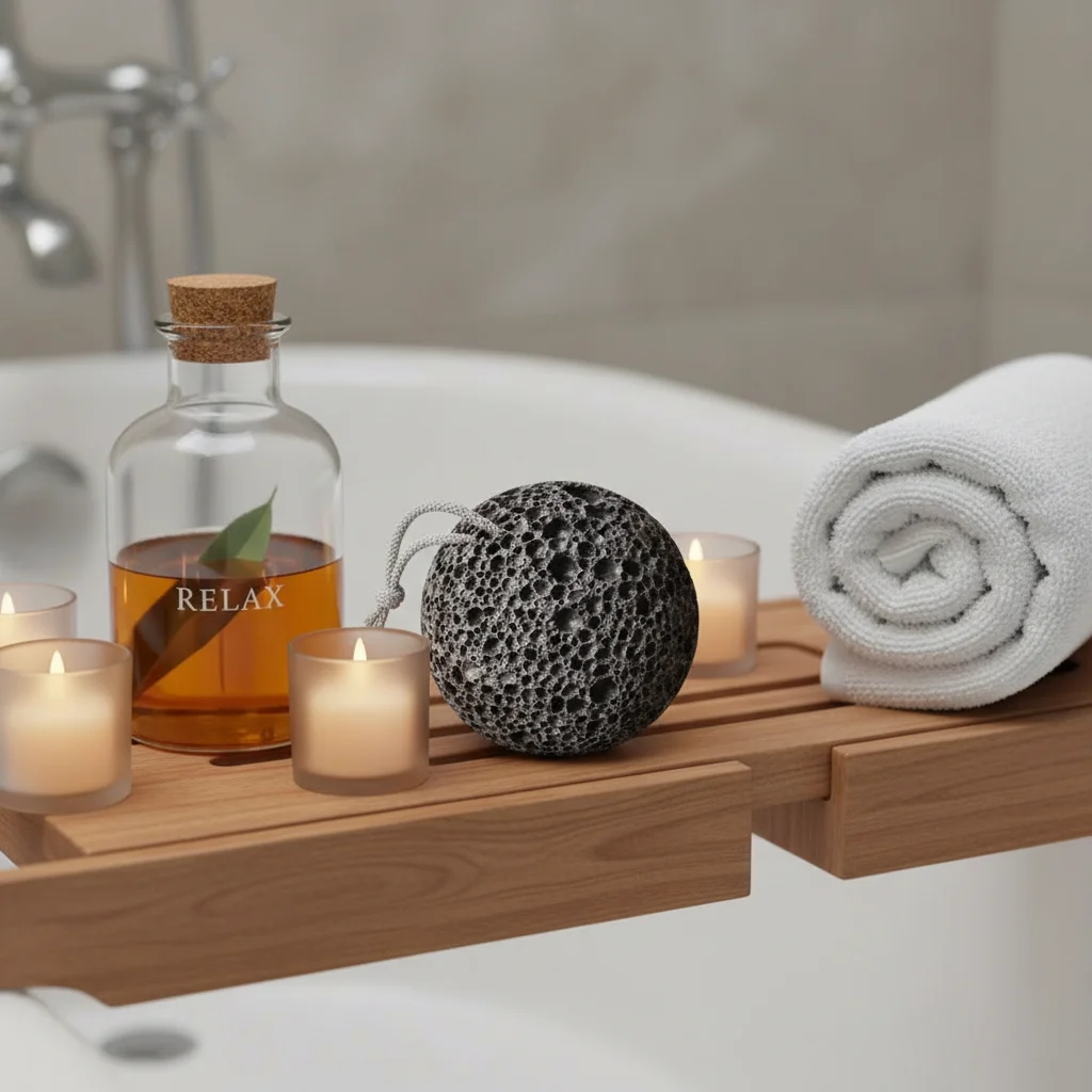Portable Pumice Stone Hand Scrubber Ball Dead Skin Callus Remover For Foot Hand Care Beauty Tool With Rope For Easy Storage