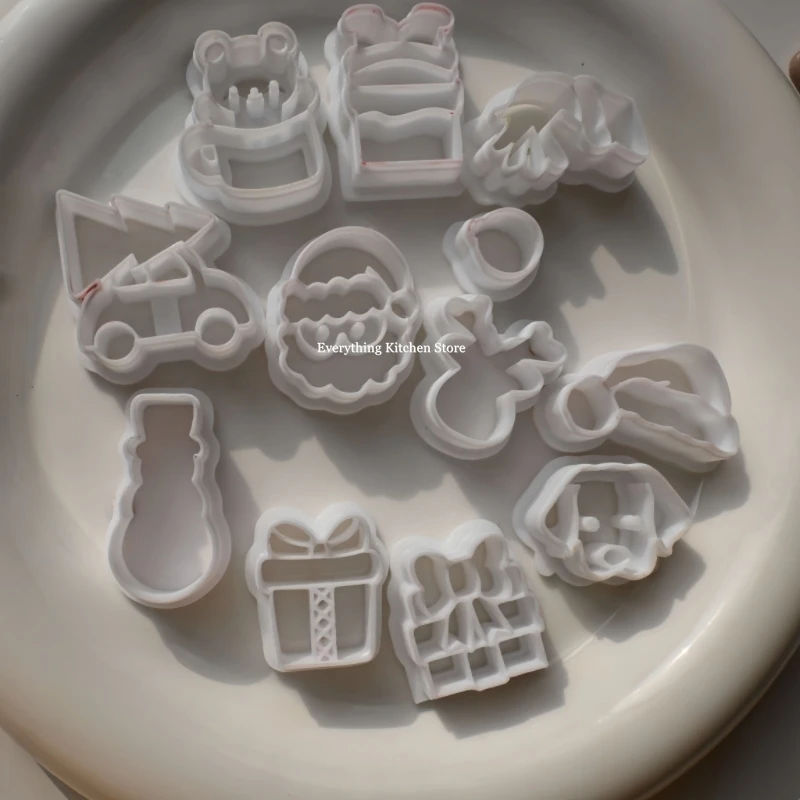 Winter Weihnachten Thema Polymer Clay Cutter Elch Auto Bär Schneemann Santa handgemachte Ohrringe Ton Form für Ohrring Schmuck Anhänger – Detail 4