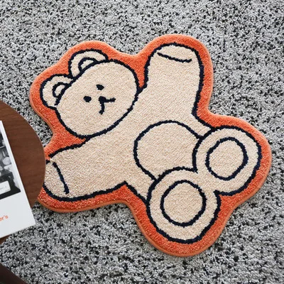 Cute Puppy Cartoon Bedroom Bedside Carpet Home Absorbent Floor Mat Non-slip Wear-resistant Dirty Imitation Cashmere Floor Mat