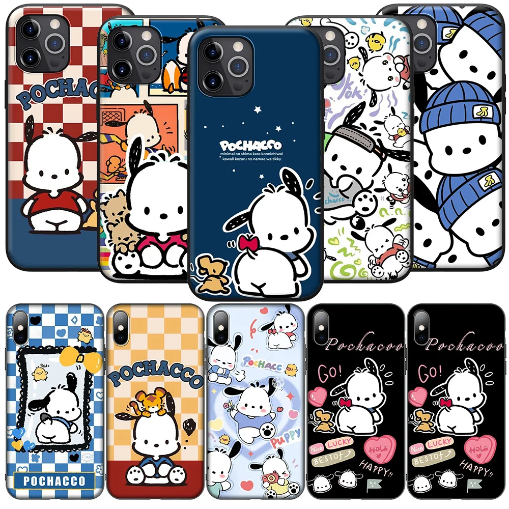 SK56 Leuke Pochacco Hond Telefoon Soft Case voor Xiaomi POCO M6 M5 M4 F5 X6 C65 C55 C50 C51 C40 X4 Pro