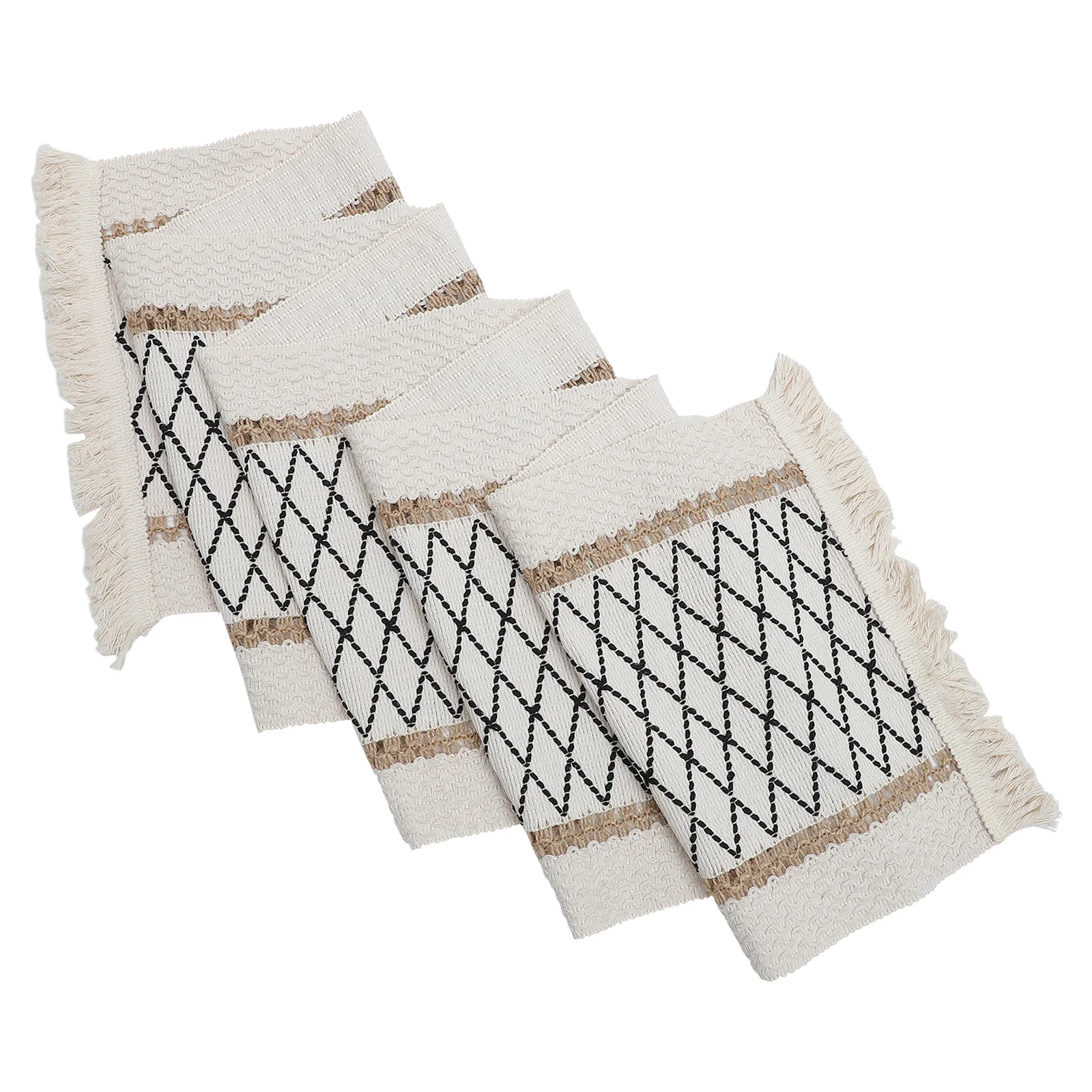 

Table Runner with Tassels Washable Decorative Linen for Living Room Bedroom Garden Bar Hotel Office Indoor Outdoor Decoration