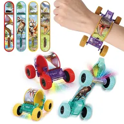 Clap Clap Bracelet Glow Recoil Skateboard Dinosaur Graffiti Creative Pop Circle Collision Transforming Toy for Children