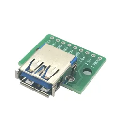 1pcs Micro Mini USB USB A Male USB 2.0 3.0 A Female USB B Connector Interface to 2.54mm DIP PCB Converter Adapter Breakout Board