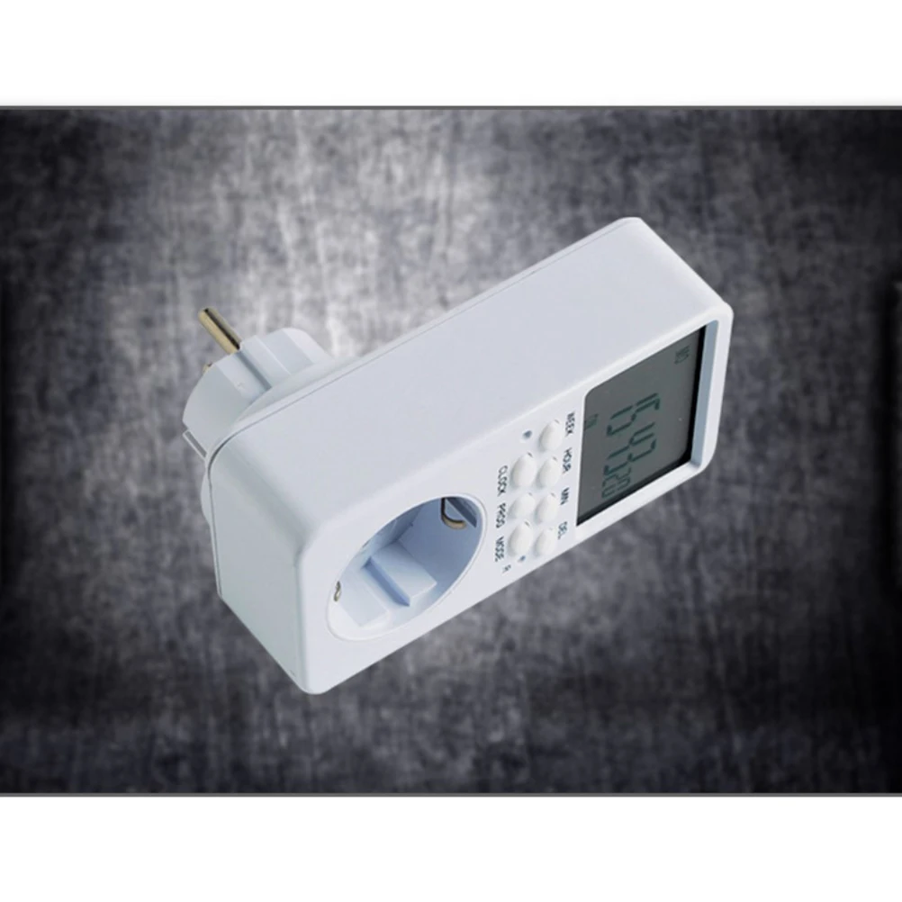 

Electronic Digital Timer Socket with Timer 16A Socket Timer Plug Time Relay Control Programmable (EU Plug)