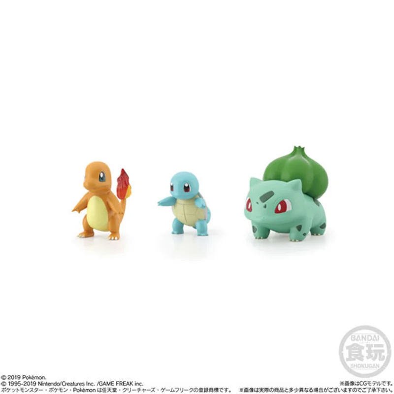 Original Bandai Pokemon Scale World Kanto Region Set Ash Ketchum Pikachu Charmeleon Bulbasaur In Stock Anime Action Model