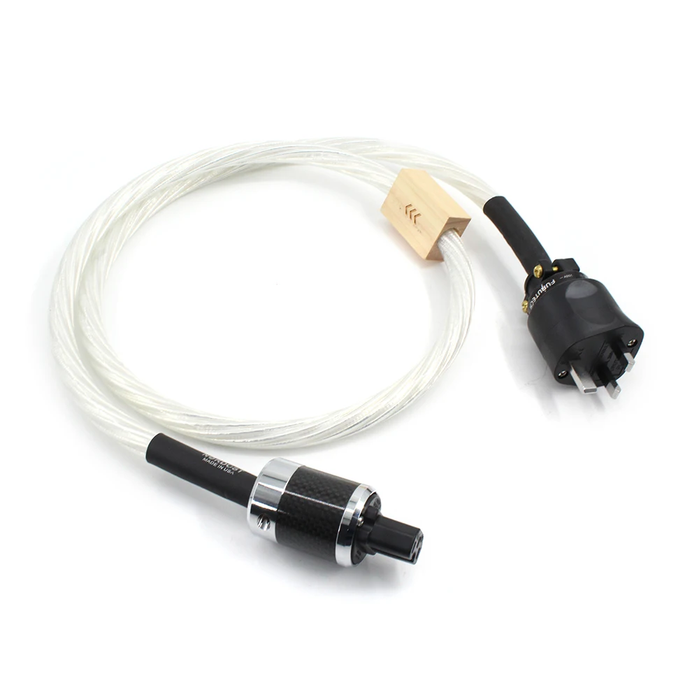 

High Qualiry Nordost ODIN silver plated conductor Power cable with gold plated Uk connector 15A IEC Female connector plug