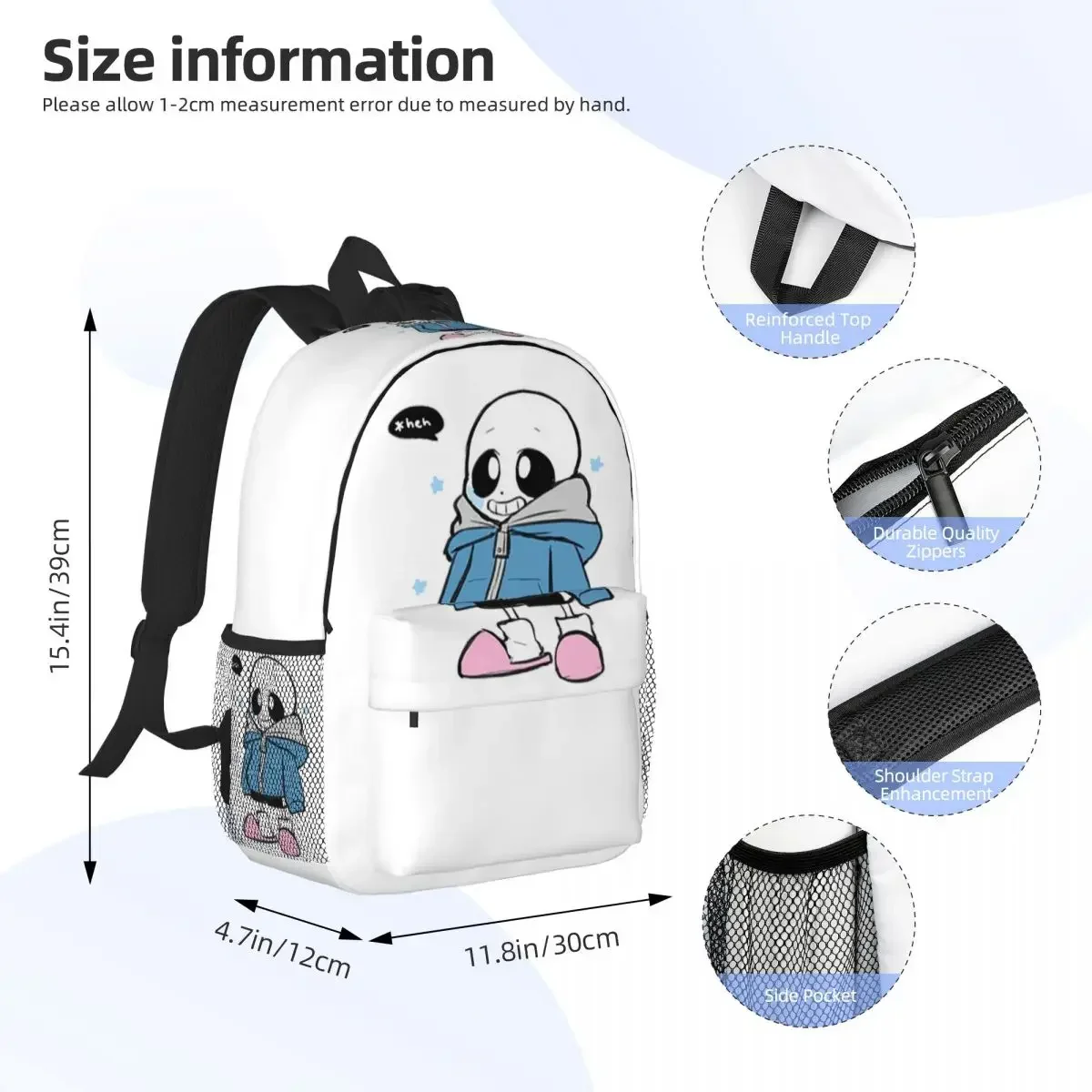 Mochila Anime Undertale Game Sans, gran oferta, mochila de gran capacidad para niños y niñas, mochilas de hombro para hombres, mujeres, niños, bolso escolar