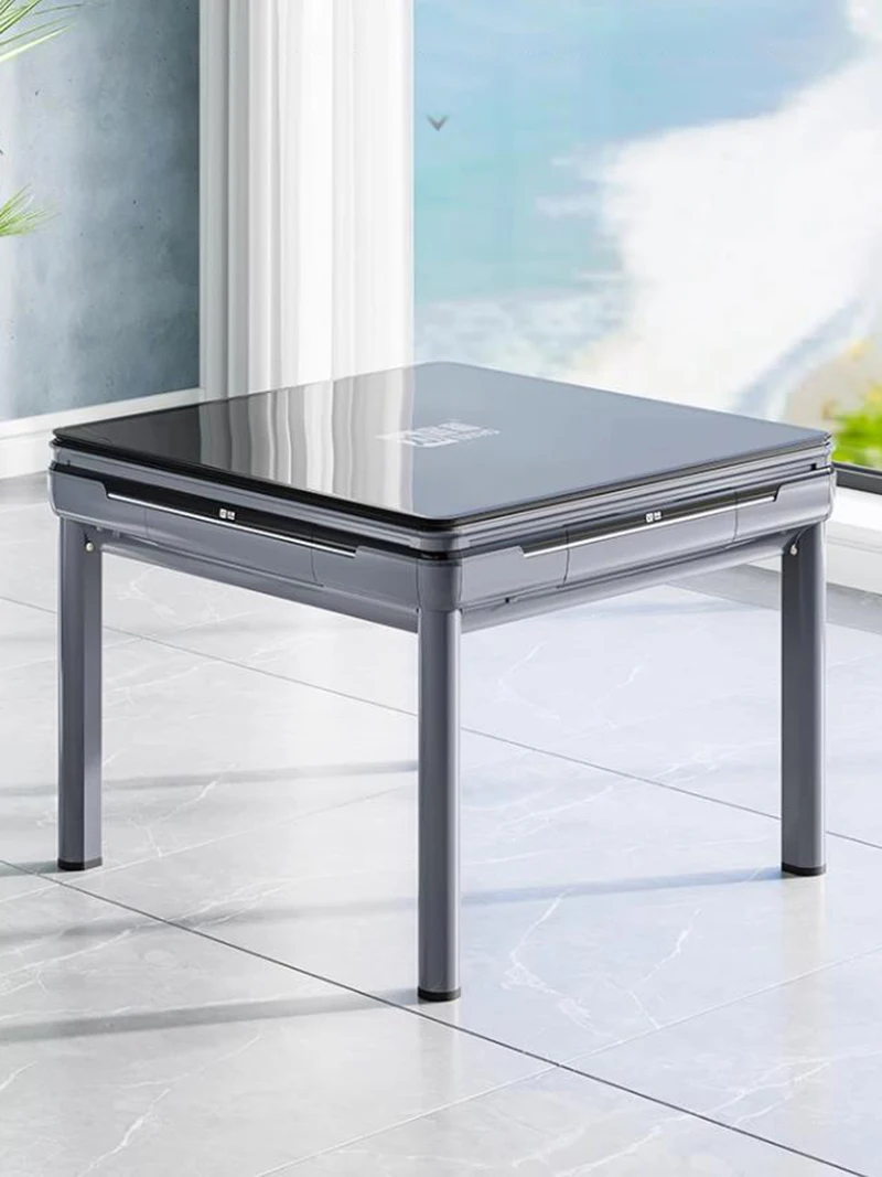 Advanced Ultrathin Dining Table Brain Power Tempered Glass Mahjong Table Dining Room Relax Mesa De Comedor Home Furniture LVMC