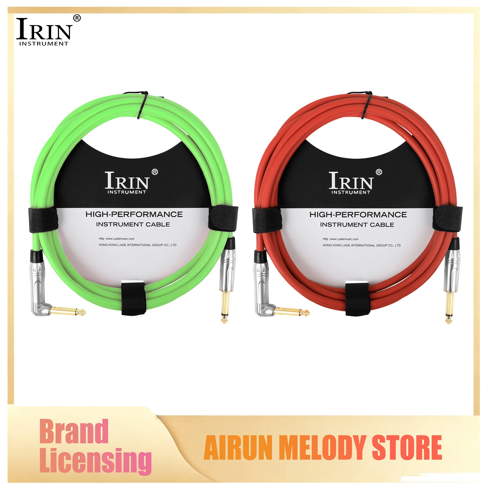 IRIN GT-115 3M Electric Guitar Audio Connection Cable Noise Cancelling Cable Anti-Interference Wire for Guitar Performance