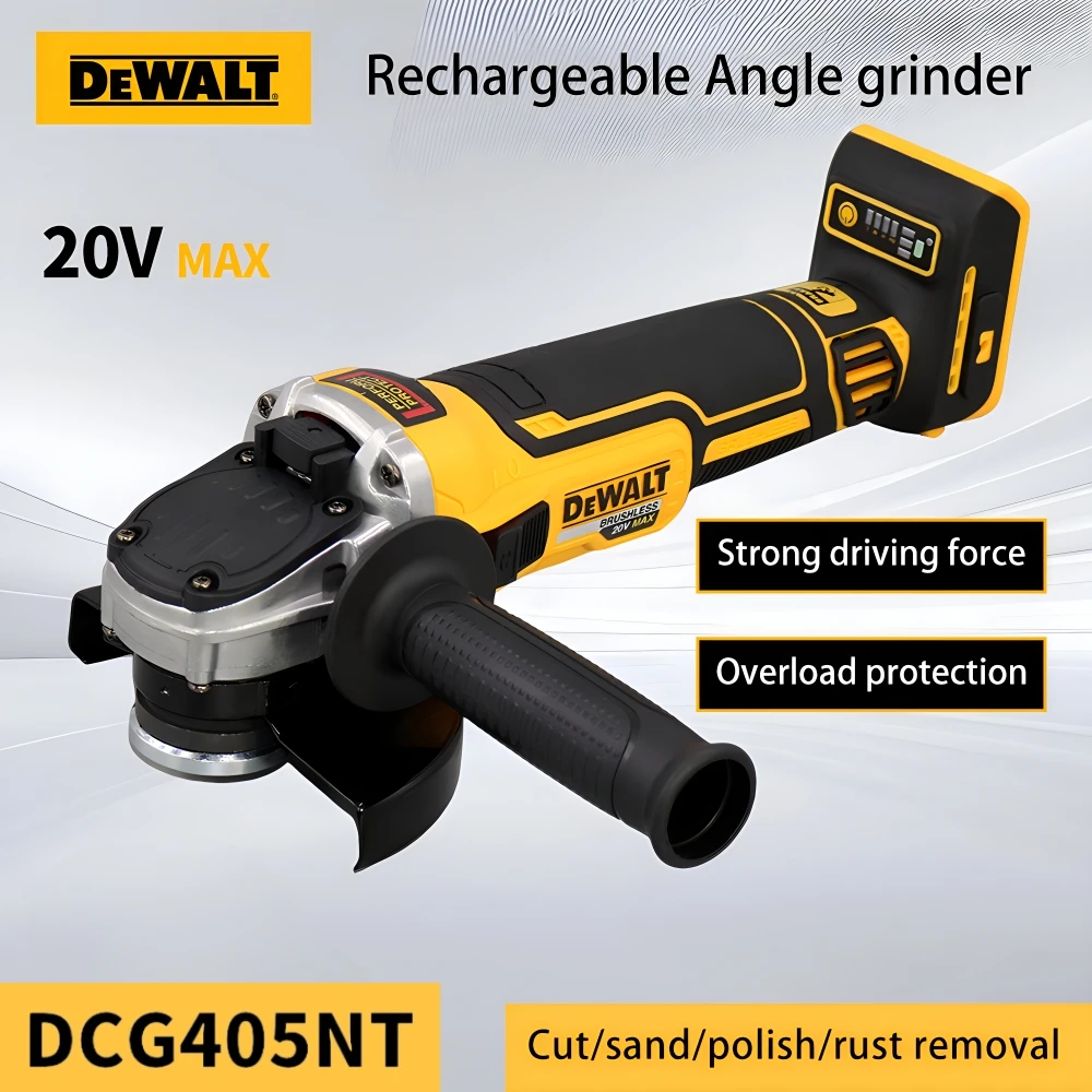 DEWALT 125MM 100MM Angle Grinder  Wireless Brushless Maglev Metal Cutting Charging angle grinder DCG405NT with Recoil Brake 20V