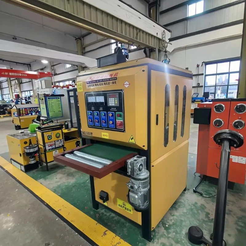 High Quality Flat Polishing and Drawing Machine Aluminum Iron Metal Sheet Derusting Polishing Finishing Buffing Machine