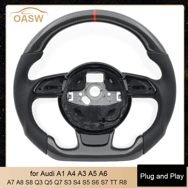 

OEM Carbon Car Steering Wheel for Audi S8 R8 A1 A2 A3 A4 A5 A6 A7 Q5 Q7 Q8 S3 S4 S5 S6 S7 RS3 RS4 RS5 RS6 RS7 Auto Parts