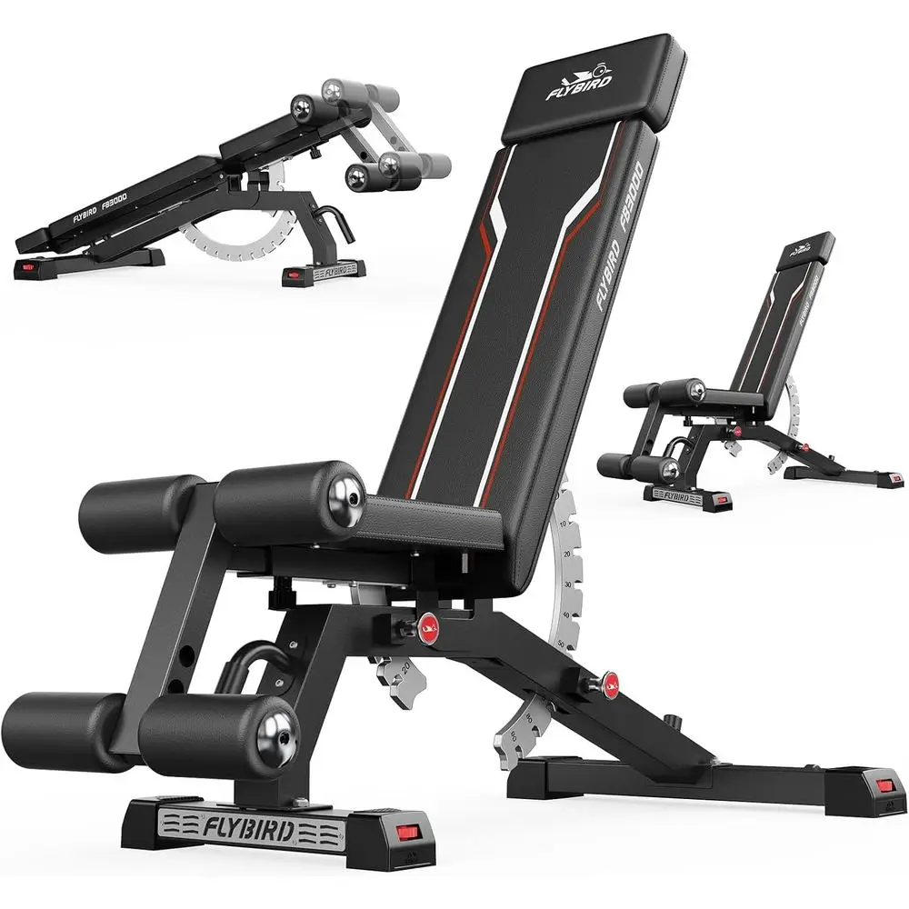 

Компактная регулируемая скамья для силовых тренировок и хранения инвентаря