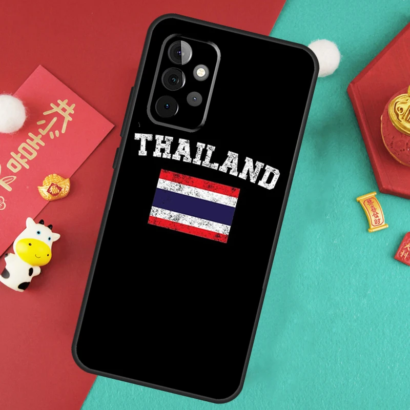 Thailand Flag Map Case For Samsung Galaxy A55 A35 A25 A15 A14 A34 A54 A53 A33 A23 A13 A12 A52 A51 A32 Cover