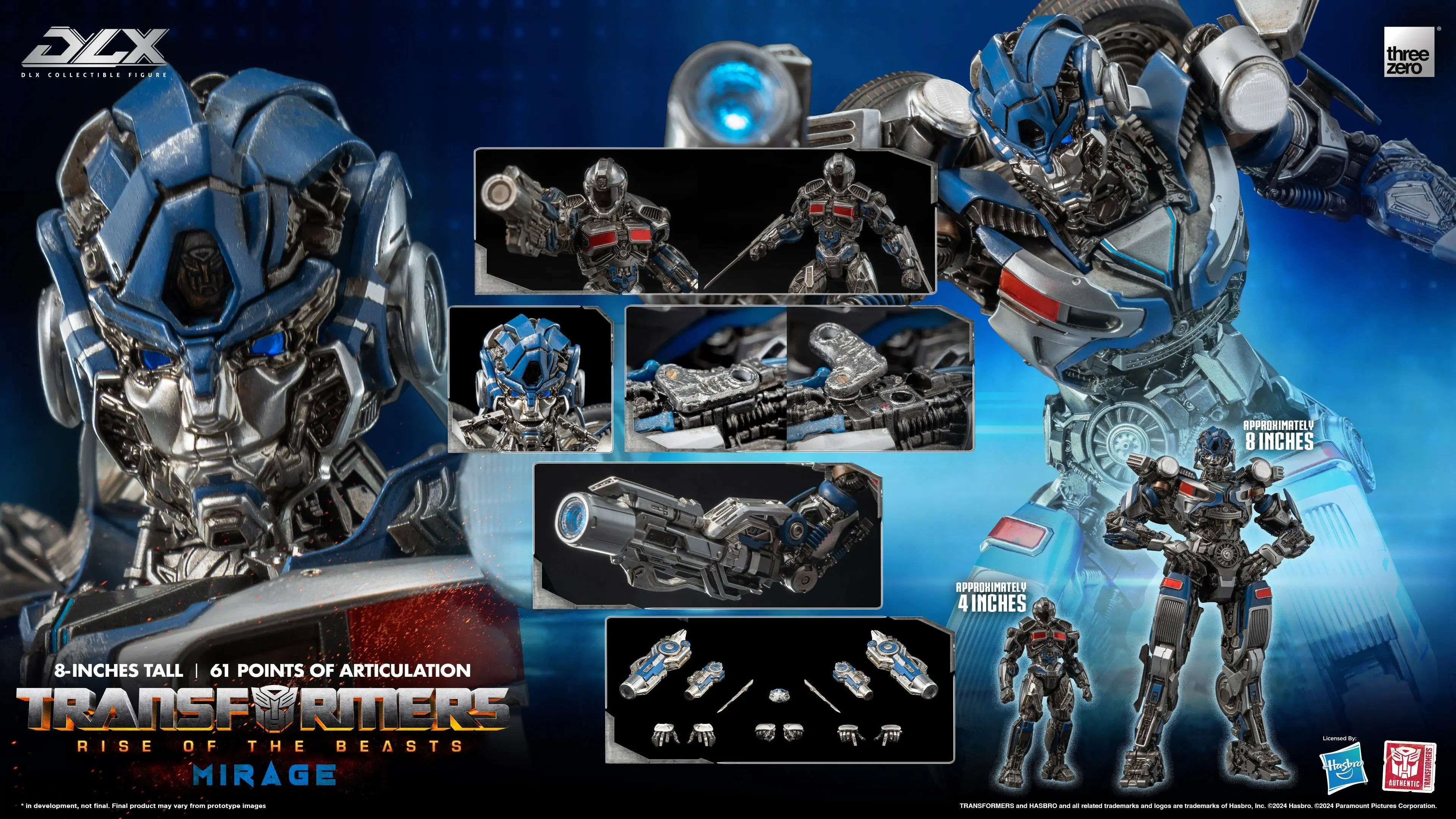 En Stock Threezero 3A DLX Mirage Transformers Rise of the Beasts figurines d'action jouet cadeau Collection