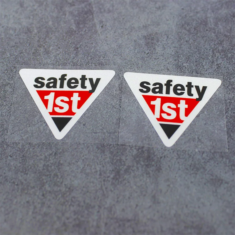 SAFETY 1ST Motorcycle Warning Sign Stickers for Body Fuel Tank Helmet Waterproof Cover Scratches Remind To Drive Safely Decals