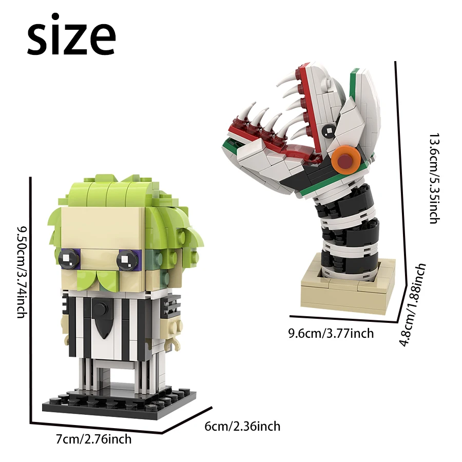 MOC Bricks Figures Building Block Model Kit,Desktop Decoration, Movie Sandworm Snake Brick Toy DIY Brithdays Gift for Friends/Ad