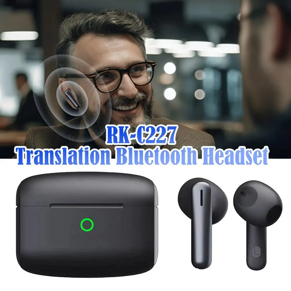 

Smart Bluetooth Translation Headset Multi-language Sweat Waterproof Strong Battery Life Wireless Bluetooth Travel Translator Hea