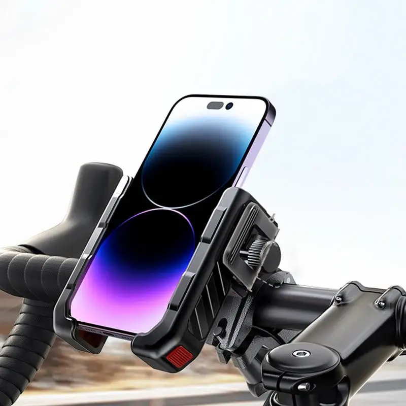 

Bike Phone Mount Holder Camera Friendly Bike Cell Phone Holder Riding Accessories Fits 4.7-6.8 Inch Smartphones Handlebar Clips