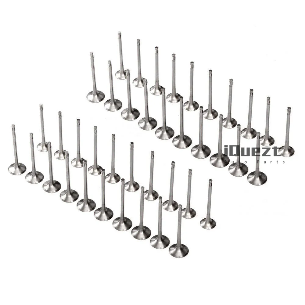 

40x Intake Exhaust Valves Engine Inlet Outlet Set for Audi S6 C6 S8 5.2 FSI BXA 06E109601E