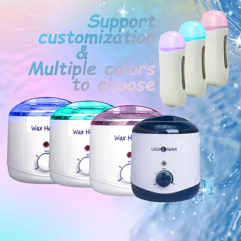 Renewable Wax Warmer Kit 2 in 1 with 3 Roll on Hair Removal Waxing Machine Set Depilatory Wax Melter DIY at Home